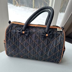 NaRaYa Demin Style and Orange Quilted Cotton Doctor Bag Hand bag